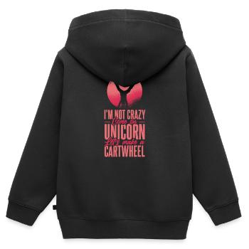 Turnen Turner - Kinder Premium Organic Zip Hoodie - Schwarz - Hinten - AI Model Kid Male (0cm)