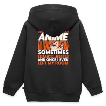 I Dont Always Watch Anime - Kinder Premium Organic Zip Hoodie - Schwarz - Hinten - AI Model Kid Male (0cm)