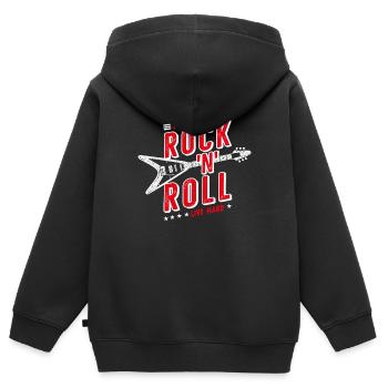 Power of Rock 'N' Roll Live Hard - Kinder Premium Organic Zip Hoodie - Schwarz - Hinten - AI Model Kid Male (0cm)