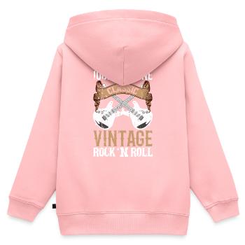 Rock 'N' Roll Classic Vintage - Kinder Premium Organic Zip Hoodie - Rosa - Hinten - AI Model Kid Female (0cm)