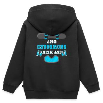 Snowboarden Snowboardfahrer Snowboard - Kinder Premium Organic Zip Hoodie - Schwarz - Hinten - AI Model Kid Male (0cm)
