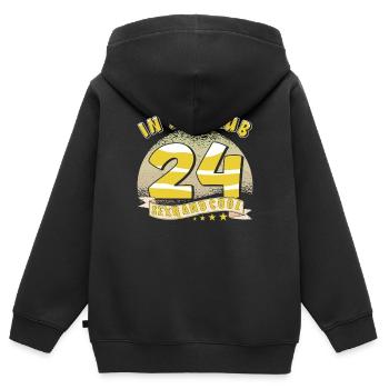 DANS LE CLUB 24 - Sweat Premium à capuche zippé enfant bio - noir - Dos - AI Model Kid Male (0cm)