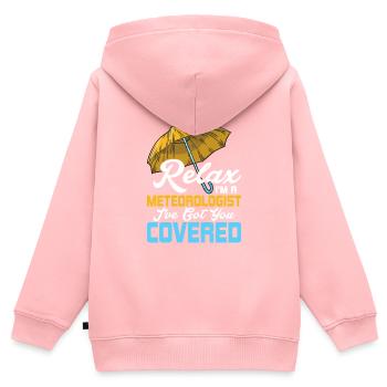 Relax I'm A Meteorologist Weather Meteorology - Kids Premium Organic Zip-up Hoodie - rose - Back - AI Model Kid Female (0cm)