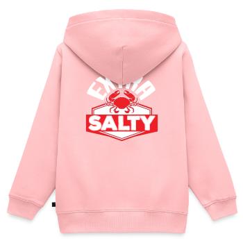Extra Salty Crab - Kids Premium Organic Zip-up Hoodie - rose - Back - AI Model Kid Female (0cm)