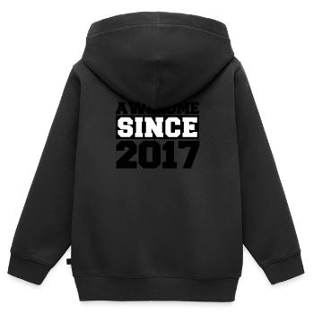 Awesome since 2017 - Kinder Premium Organic Zip Hoodie - Schwarz - Hinten - AI Model Kid Male (0cm)