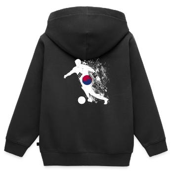 Nationalmannschaft Südkorea Fußball Weltmeister - Kinder Premium Organic Zip Hoodie - Schwarz - Hinten - AI Model Kid Male (0cm)