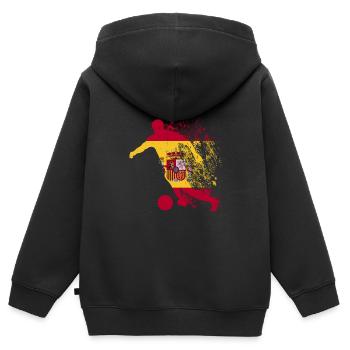 Nationalmannschaft Spanien Fußball Weltmeister - Kinder Premium Organic Zip Hoodie - Schwarz - Hinten - AI Model Kid Male (0cm)