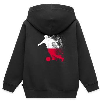 Nationalmannschaft Polen Fußball Weltmeister - Kinder Premium Organic Zip Hoodie - Schwarz - Hinten - AI Model Kid Male (0cm)