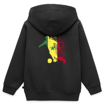 Nationalmannschaft Senegal Fußball Weltmeister - Kinder Premium Organic Zip Hoodie - Schwarz - Hinten - AI Model Kid Male (0cm)