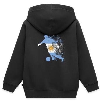 Nationalmannschaft Argentinien Fußball Weltmeister - Kinder Premium Organic Zip Hoodie - Schwarz - Hinten - AI Model Kid Male (0cm)