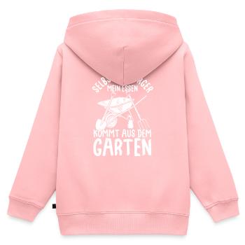 Selbstversorger Gemüseanbau Garten Schrebergarten - Kinder Premium Organic Zip Hoodie - Rosa - Hinten - AI Model Kid Female (0cm)