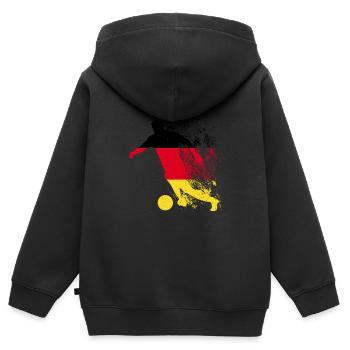 Nationalmannschaft Deutschland Fußball Weltmeister - Kinder Premium Organic Zip Hoodie - Schwarz - Hinten - AI Model Kid Male (0cm)
