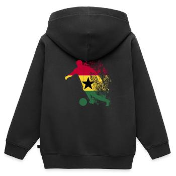 Nationalmannschaft Ghana Fußball Weltmeister - Kinder Premium Organic Zip Hoodie - Schwarz - Hinten - AI Model Kid Male (0cm)