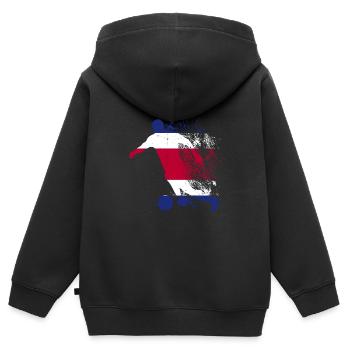 Nationalmannschaft Costa Rica Fußball Weltmeister - Kinder Premium Organic Zip Hoodie - Schwarz - Hinten - AI Model Kid Male (0cm)