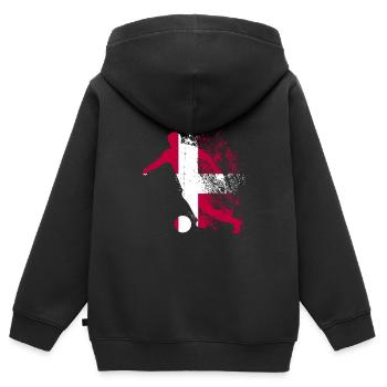 Nationalmannschaft Dänemark Fußball Weltmeister - Kinder Premium Organic Zip Hoodie - Schwarz - Hinten - AI Model Kid Male (0cm)