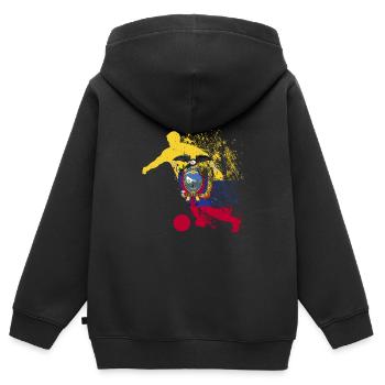 Nationalmannschaft Equador Fußball Weltmeister - Kinder Premium Organic Zip Hoodie - Schwarz - Hinten - AI Model Kid Male (0cm)