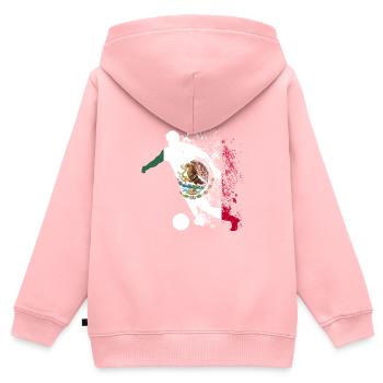 Nationalmannschaft Mexiko Fußball Weltmeister - Kinder Premium Organic Zip Hoodie - Rosa - Hinten - AI Model Kid Female (0cm)