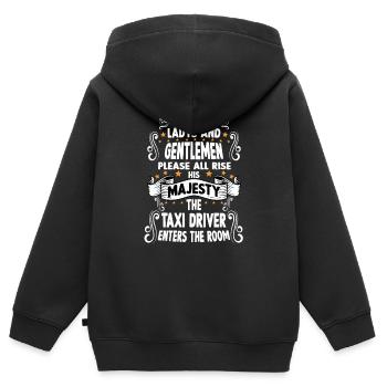 Taxifahrer T witziges Spruch Motiv Taxifahrer - Kinder Premium Organic Zip Hoodie - Schwarz - Hinten - AI Model Kid Male (0cm)