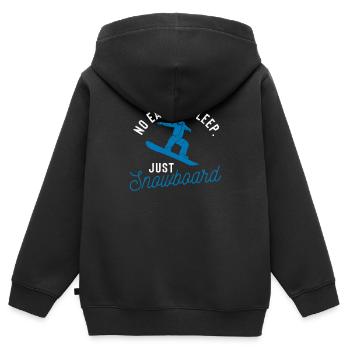 No Eat Sleep Repeat Just Snowboard Wintersport - Kinder Premium Organic Zip Hoodie - Schwarz - Hinten - AI Model Kid Male (0cm)