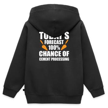 Lustiger Bauarbeiter Geschenk - Kinder Premium Organic Zip Hoodie - Schwarz - Hinten - AI Model Kid Male (0cm)