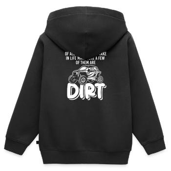 De tous les chemins que vous empruntez, SxS UTV tout-terrain - Sweat Premium à capuche zippé enfant bio - noir - Dos - AI Model Kid Male (0cm)