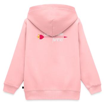 Geschenkidee Freundin schwester - Kinder Premium Organic Zip Hoodie - Rosa - Hinten - AI Model Kid Female (0cm)