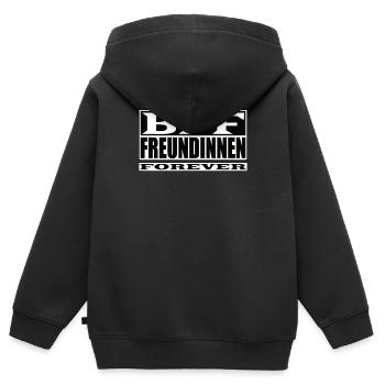 Geschenkidee Freundin schwester - Kinder Premium Organic Zip Hoodie - Schwarz - Hinten - AI Model Kid Male (0cm)