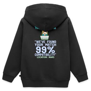 Rencontres virtuelles Funny Compatibilité Lieu Mars - Sweat Premium à capuche zippé enfant bio - noir - Dos - AI Model Kid Male (0cm)