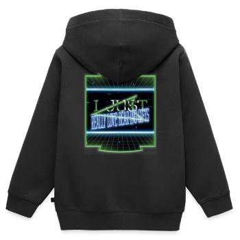 christmas present gift idea panda bear brown bear - Kinder Premium Organic Zip Hoodie - Schwarz - Hinten - AI Model Kid Male (0cm)