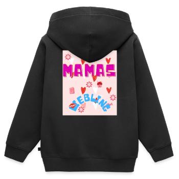 Mamas Liebling - Kinder Premium Organic Zip Hoodie - Schwarz - Hinten - AI Model Kid Male (0cm)