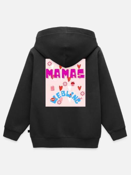 Mamas Liebling - Kinder Premium Organic Zip Hoodie - Schwarz