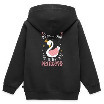 J’ai hâte de rencontrer notre petite princesse - Sweat Premium à capuche zippé enfant bio - noir - Dos - AI Model Kid Male (0cm)