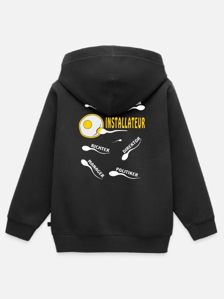 INSTALLATEUR - Kinder Premium Organic Zip Hoodie - Schwarz