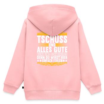 Abschiedsgeschenk Kollege Jobwechsel - Kinder Premium Organic Zip Hoodie - Rosa - Hinten - AI Model Kid Female (0cm)