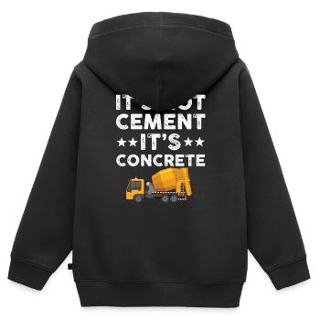 Es Ist Kein Zement, Es Ist Beton - Kinder Premium Organic Zip Hoodie - Schwarz - Hinten - AI Model Kid Male (0cm)