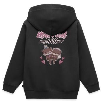 Married Eachotter - Kids Premium Organic Zip-up Hoodie - black - Back - AI Model Kid Male (0cm)