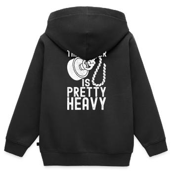 Magnet Fischer Magnet Fischen - Kinder Premium Organic Zip Hoodie - Schwarz - Hinten - AI Model Kid Male (0cm)