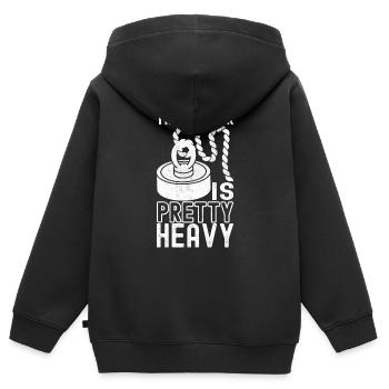 Magnet Fischer Magnet Fischen - Kinder Premium Organic Zip Hoodie - Schwarz - Hinten - AI Model Kid Male (0cm)
