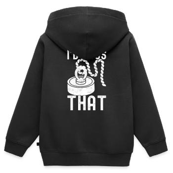 Magnet Fischer Magnet Fischen - Kinder Premium Organic Zip Hoodie - Schwarz - Hinten - AI Model Kid Male (0cm)