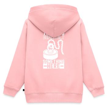 Magnet Fischer Magnet Pêche - Sweat Premium à capuche zippé enfant bio - rose - Dos - AI Model Kid Female (0cm)