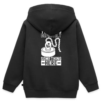 Magnet Fischer Magnet Fischen - Kinder Premium Organic Zip Hoodie - Schwarz - Hinten - AI Model Kid Male (0cm)