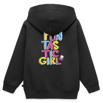 Funtastic Tenue de fille - Sweat Premium à capuche zippé enfant bio - noir - Dos - AI Model Kid Male (0cm)