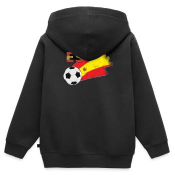 Fahne Spanien - Kinder Premium Organic Zip Hoodie - Schwarz - Hinten - AI Model Kid Male (0cm)