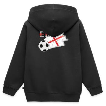 Fahne England - Kinder Premium Organic Zip Hoodie - Schwarz - Hinten - AI Model Kid Male (0cm)