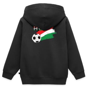 Fahne Ungarn - Kinder Premium Organic Zip Hoodie - Schwarz - Hinten - AI Model Kid Male (0cm)