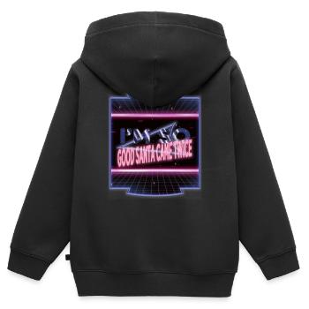 christmas vacation funny gym gift dork birthday - Kinder Premium Organic Zip Hoodie - Schwarz - Hinten - AI Model Kid Male (0cm)