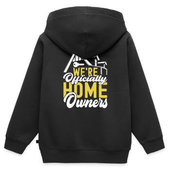 Achat d’une maison pour les propriétaires - Sweat Premium à capuche zippé enfant bio - noir - Dos - AI Model Kid Male (0cm)