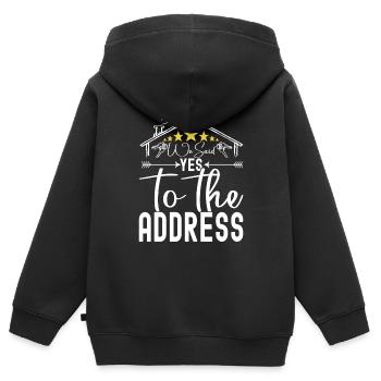 Achat d’une maison pour les propriétaires - Sweat Premium à capuche zippé enfant bio - noir - Dos - AI Model Kid Male (0cm)