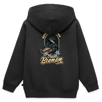 Beschützer der Bienen - Kinder Premium Organic Zip Hoodie - Schwarz - Hinten - AI Model Kid Male (0cm)