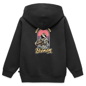 Beschützer Der Bienen - Kinder Premium Organic Zip Hoodie - Schwarz - Hinten - AI Model Kid Male (0cm)